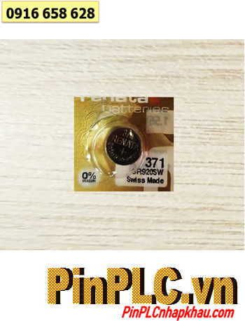 Renata GOLD SR920SW-371; Pin đồng hồ 1.55v Silver Oxide Renata SR920SW-371 (MẪU MỚI)